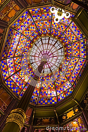 Ceiling of the Old Louisiana State Capitol. Stock Photo