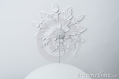 Ceiling rose in a Georgian house Stock Photo