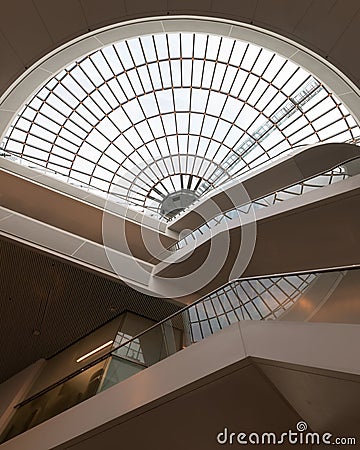 Ceiling skylight of the Perlan Museum Editorial Stock Photo