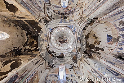 Ceiling of Tigran Honents church in Ani ancient city, Kars, Turk Stock Photo