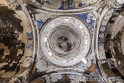 Ceiling of Tigran Honents church in Ani ancient city, Kars, Turk Stock Photo