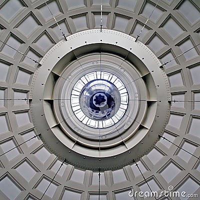 Ceiling train station Stock Photo