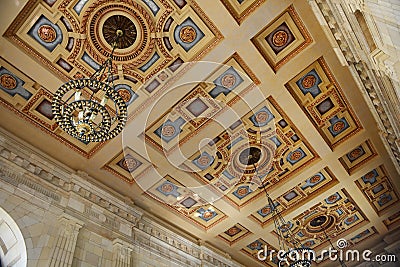 Ceiling of Union Station in Kansas City Editorial Stock Photo