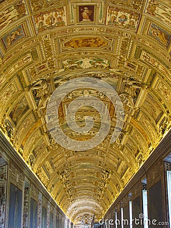 Vatican City has many beautiful frescoes and mosaics Editorial Stock Photo