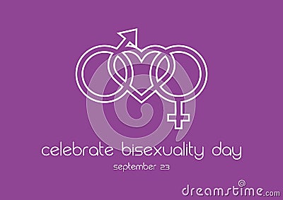 Celebrate Bisexuality Day vector Vector Illustration