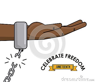 Celebrate freedom juneteeth race equality Vector Illustration