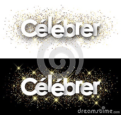 Celebrate paper banner. Vector Illustration