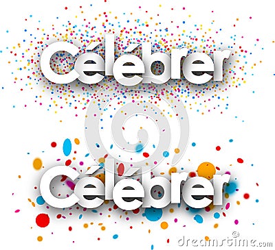 Celebrate paper banners. Vector Illustration