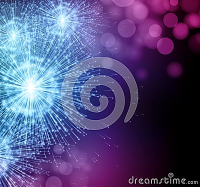 Celebrate party sparkler little fireworks. Vector Vector Illustration