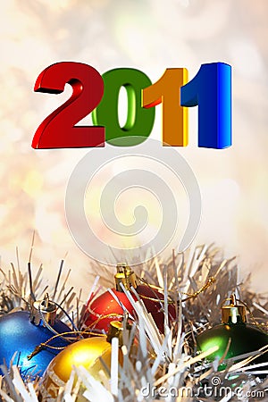 Celebrating 2011 Stock Photo