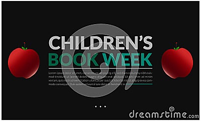 Celebrating Children's Book Week templet design Vector Illustration