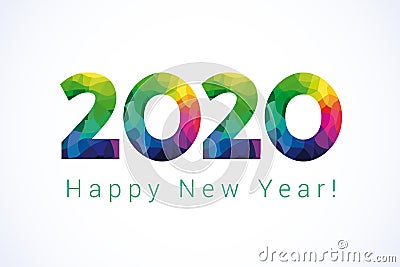 2020 Happy New Year greetings Vector Illustration