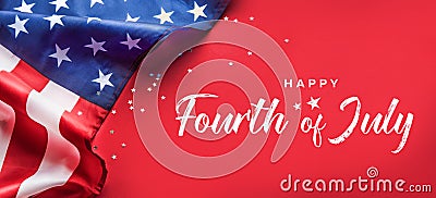 Celebrating Independence Day. United States of America USA flag background for 4th of July Stock Photo