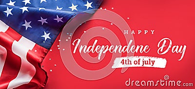 Celebrating Independence Day. United States of America USA flag background for 4th of July Stock Photo