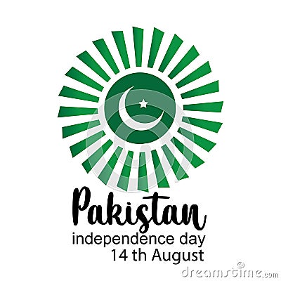 Celebrating Pakistan Independence Day creative vector illustration. 14th August pakistan independence. vector Cartoon Illustration