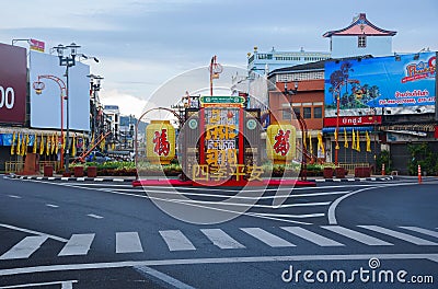 Celebrating Phuket vegettarian festival at Phuket downtown Editorial Stock Photo