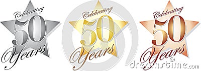 Celebrating 50 Years/eps Stock Photo