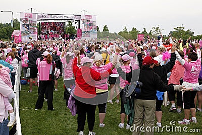 Celebration at Avon Walk for Breast Cancer Editorial Stock Photo