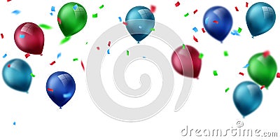 celebration background with elegant balloons Beautiful 3D design vector illustration Vector Illustration