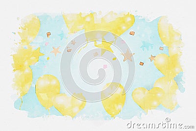 Celebration background, watercolor painting image Stock Photo