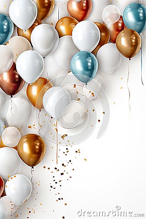 celebration with a burst of joy and festivity using these colorful balloons. Stock Photo