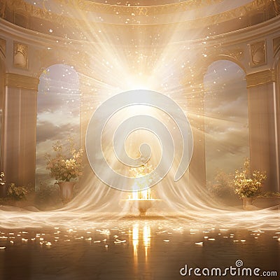 A Celebration of Divine Light: A Baptism Tribute Stock Photo