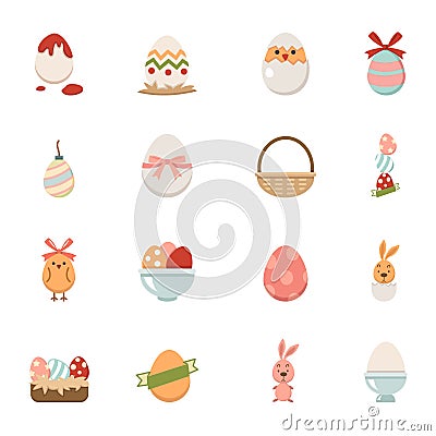 Celebration easter icons Stock Photo