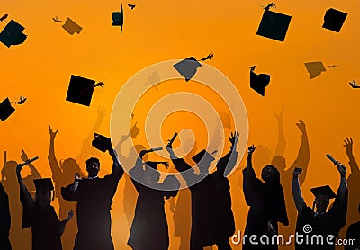 Celebration Education Graduation Student Success Learning Concep Stock Photo