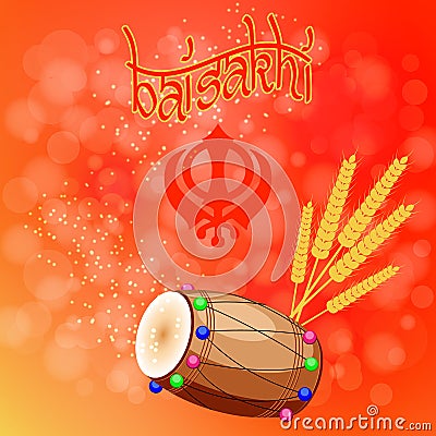 Celebration Holiday Baisakhi. New Year of the Sikhs. Stock Photo