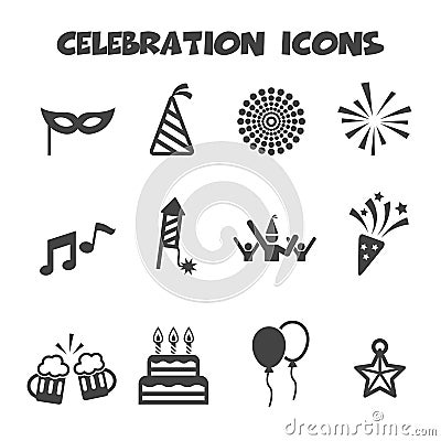 Celebration icons Vector Illustration