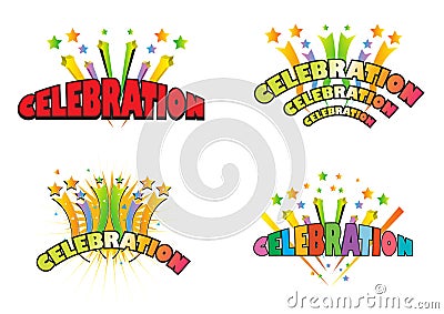 Celebration logos Stock Photo