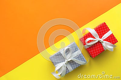 Celebration,party backgrounds concepts ideas with colorful gift box present Stock Photo