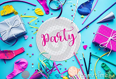 Celebration,party concepts ideas with colorful element,gift box Stock Photo