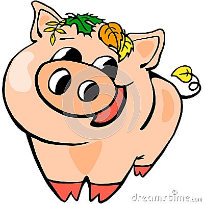 Pig year postcard New year Celebration 2019 Stock Photo