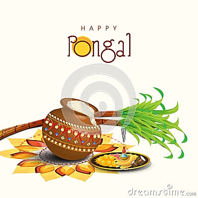 Celebration of South Indian festival, Happy Pongal. Stock Photo