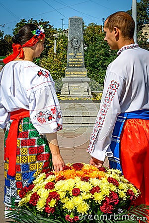 Celebration of the 250th anniversary of the birth of a prominent Ukrainian writer, poet, Editorial Stock Photo