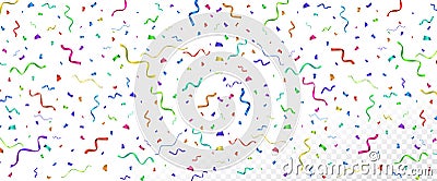 Celebration. Vector serpentine and confetti on transparent background. Vector Vector Illustration