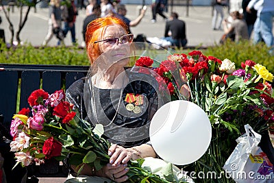 Celebration of Victory Day on May 9 Editorial Stock Photo