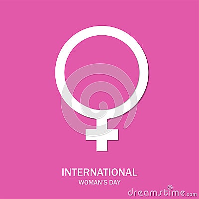 Celebration woman`s day pink background mother day banner Stock Photo