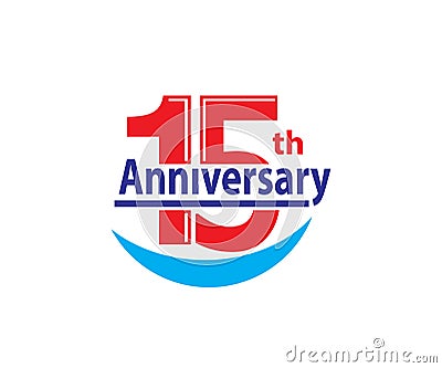 A celebration for 15 years anniversary Vector Illustration