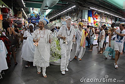 Celebrations of Yemanja at Copacabana Beach Editorial Stock Photo