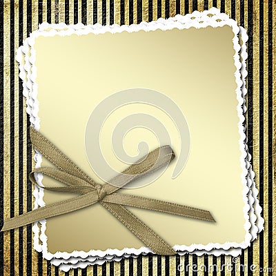 Celebratory framework with a bow Stock Photo