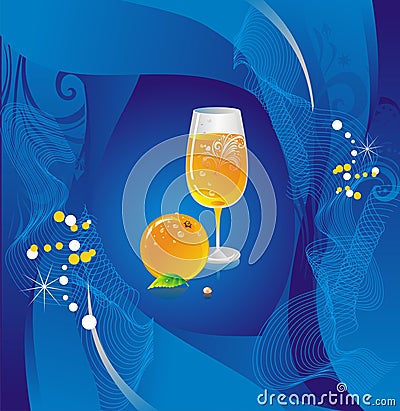 Celebratory wine Vector Illustration