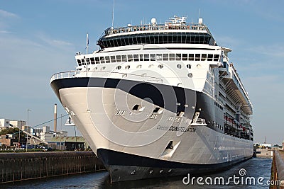 CELEBRITY CONSTELLATION in the sluice of IJmuiden Editorial Stock Photo