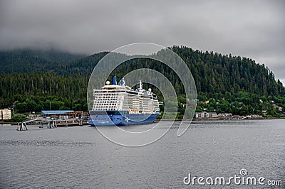 Celebrity Eclipse while docked at Sitka, Alaska Editorial Stock Photo