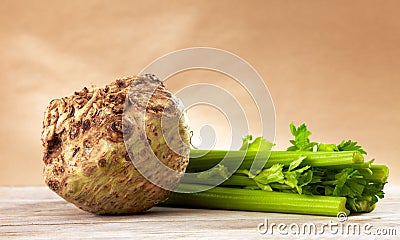 Celery root and sticks Stock Photo