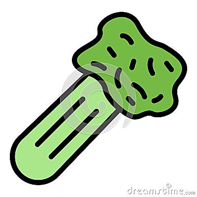 Celery stick icon color outline vector Vector Illustration