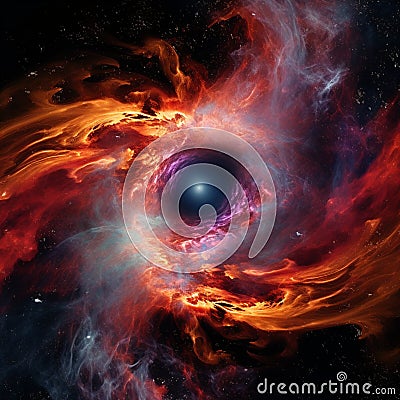 Celestial Abyss: Capturing the Mysteries of Black Holes Stock Photo