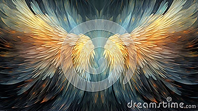 Celestial Angel Wings Stock Photo