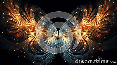 Celestial Angel Wings Stock Photo